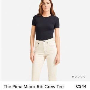 Pima Micro-rib crew Tee